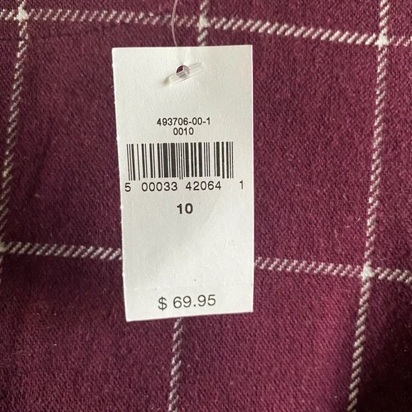 NWT Gap Ruffle Hem Plaid Dress - Picture 7 of 7